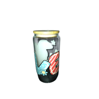 Image 3 of Gnome love Easter Glass Cup with lid and straw