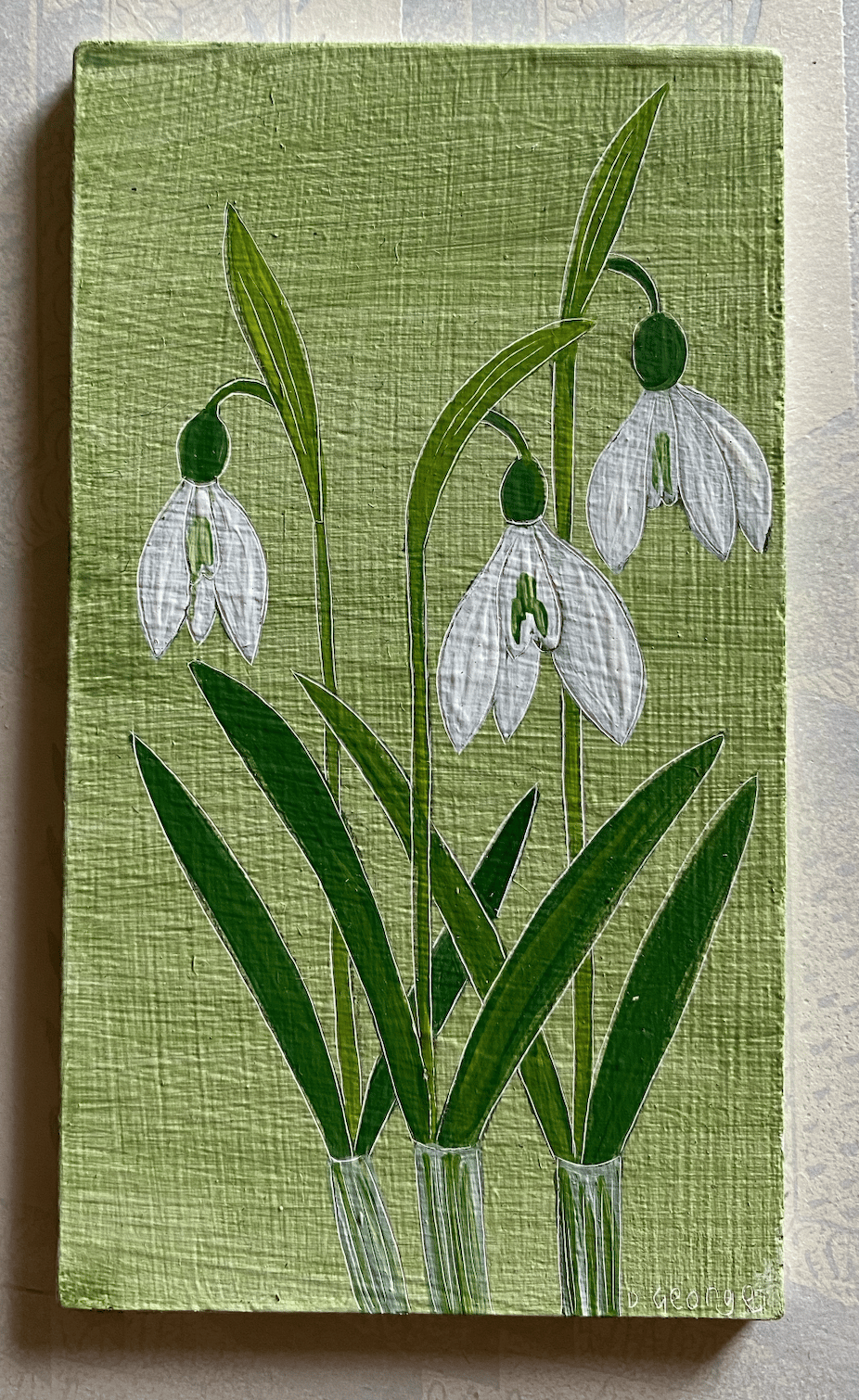 Image of Small Snowdrop painting F