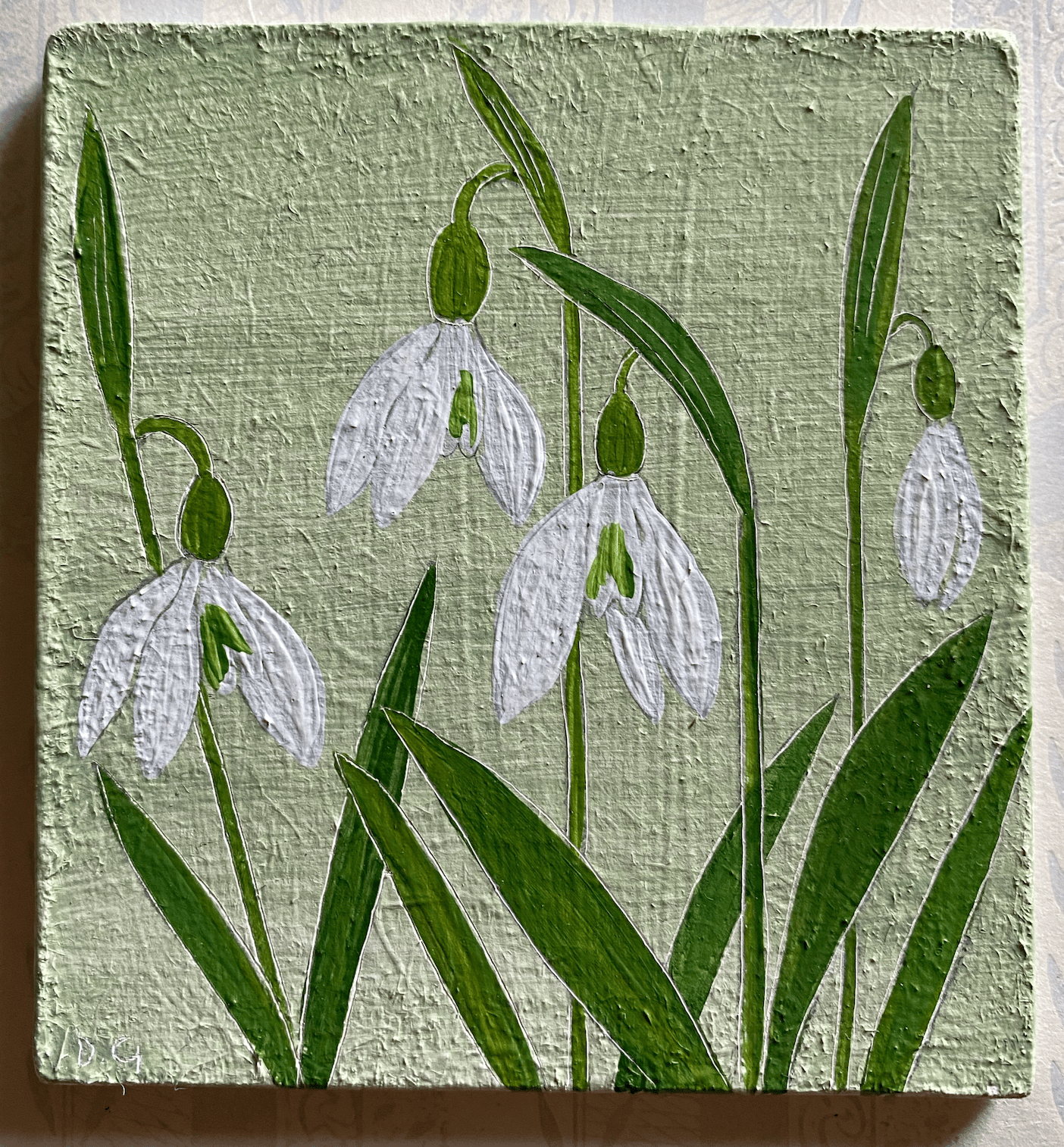 Image of Small Snowdrop painting G