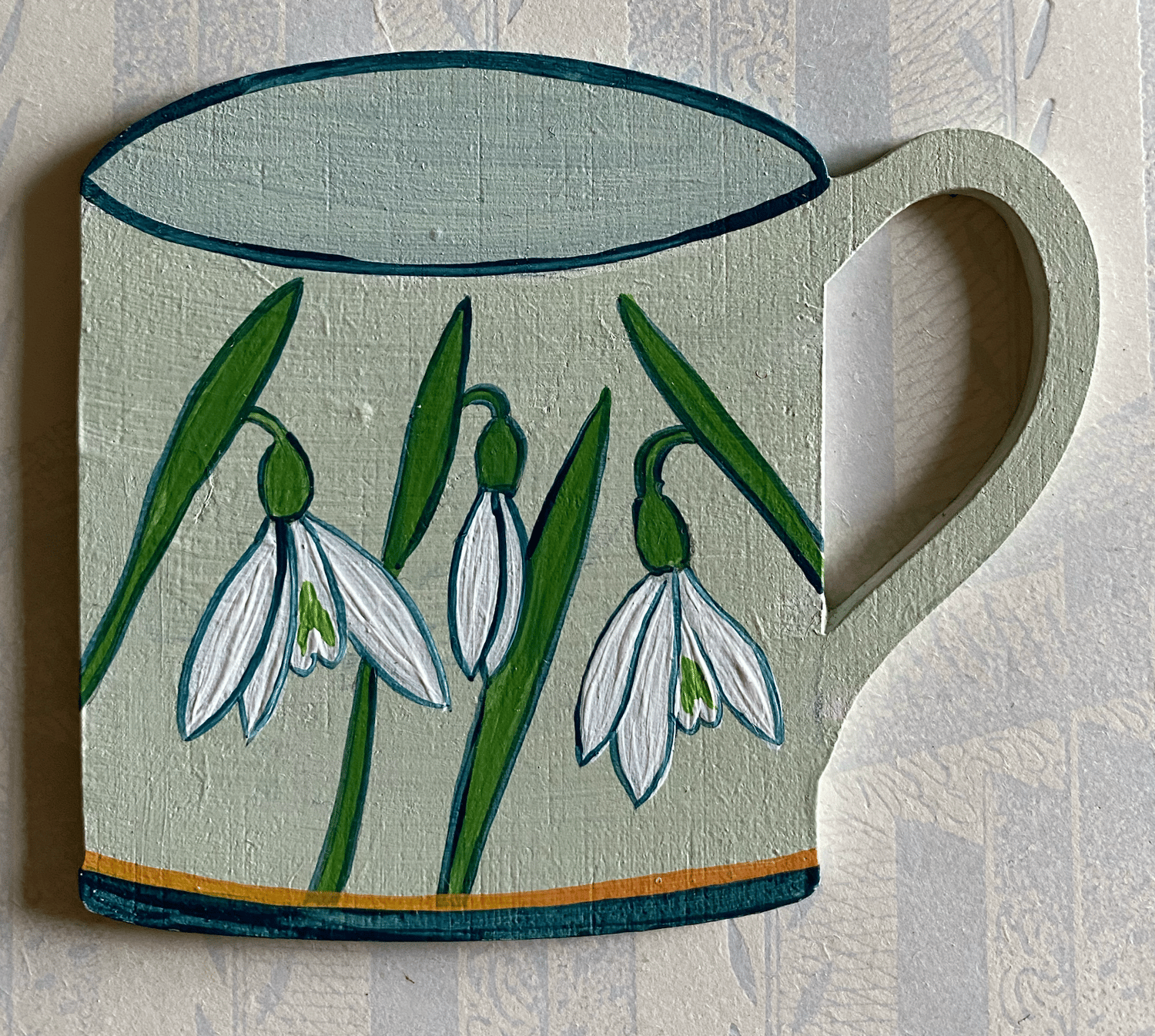 Image of Small Snowdrop cup cutout A