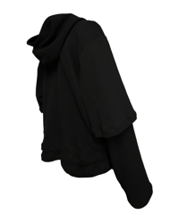 Image 2 of WAFFLE HOODIE DOUBLE SLEEVES
