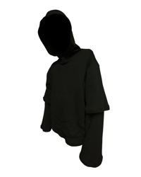 Image 3 of WAFFLE HOODIE DOUBLE SLEEVES