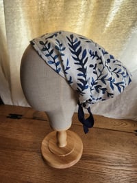 Image 1 of Linen Blue & White Vine Print Cover