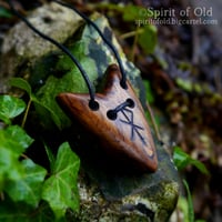 Image 5 of Saxon Wolf Spirit Pendant with Love Bindrune (PE1890)