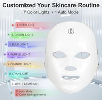 Image 4 of LED Anti-Aging Facial Mask forNeck-7- color Therapy