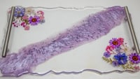 Image 2 of Purple and Clear Tray with Flowers