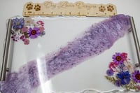 Image 4 of Purple and Clear Tray with Flowers