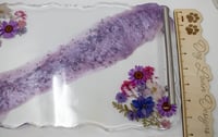 Image 5 of Purple and Clear Tray with Flowers