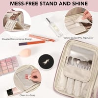 Image 3 of Waterproof Makeup Bag Large Capacity Cosmetic Portable Organizer