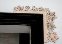 Image 1 of Door Topper Christmas Snowflakes - Let it Snow
