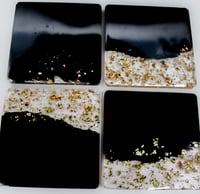 Image 2 of Charming Black and Gold Coasters!