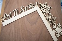 Image 2 of Door Topper Christmas Snowflakes - Let it Snow
