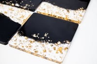 Image 3 of Charming Black and Gold Coasters!