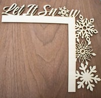 Image 3 of Door Topper Christmas Snowflakes - Let it Snow