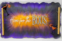 Image 1 of Holloween Tray - Resin acrylic tray with rose gold handles