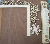 Image 4 of Door Topper Christmas Snowflakes - Let it Snow