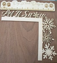 Image 5 of Door Topper Christmas Snowflakes - Let it Snow