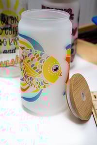 Image 5 of Frosted  Ice Coffee Glass With Fish Design
