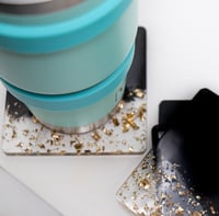 Image 7 of Charming Black and Gold Coasters!