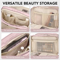Image 4 of Waterproof Makeup Bag Large Capacity Cosmetic Portable Organizer