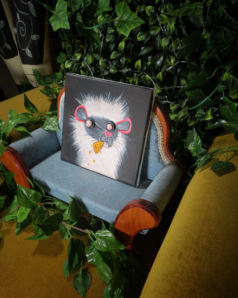 Image of Leland the Skittish Rat Wall Art