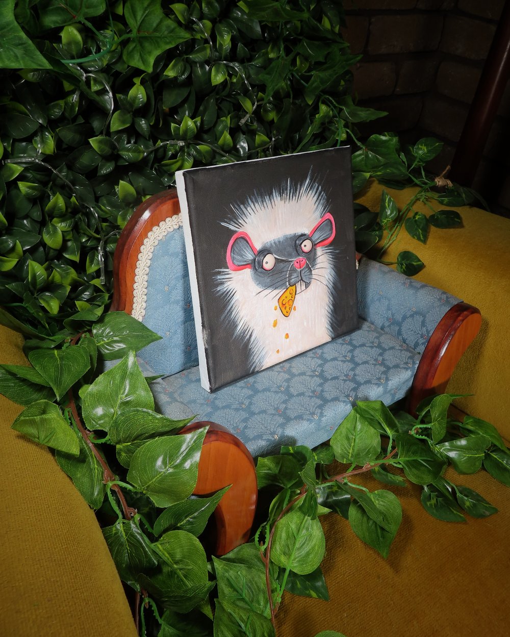Image of Leland the Skittish Rat Wall Art