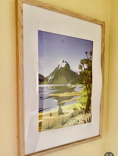 Image of Mitre Peak, framed print