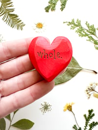 Image 1 of Whole - Mini Wood Burned Heart