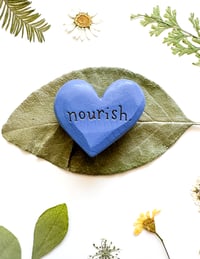 Image 2 of Nourish - Mini Wood Burned Heart