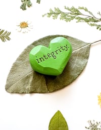 Image 3 of Integrity - Mini Wood Burned Heart