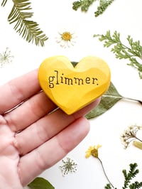 Image 1 of Glimmer - Mini Wood Burned Heart