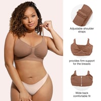 Image 2 of Wireless Supportive Shapring Bra with Adjustable Straps