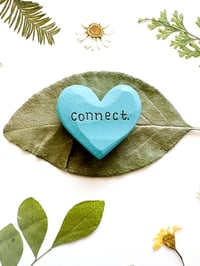 Image 3 of Connect - Mini Wood Burned Heart