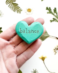 Image 1 of Balance - Mini Wood Burned Heart