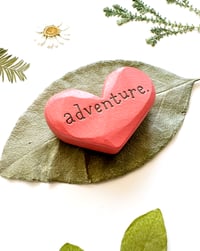 Image 2 of Adventure - Mini Wood Burned Heart