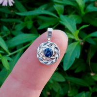 Image 1 of Sapphire Wreath Charm in Mixed Metals