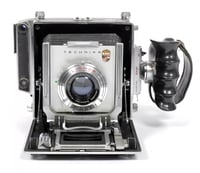 Image 2 of Linhof Technika III 4X5 camera w/ 150mm + 210mm Lenses + grip + film + holders #5723