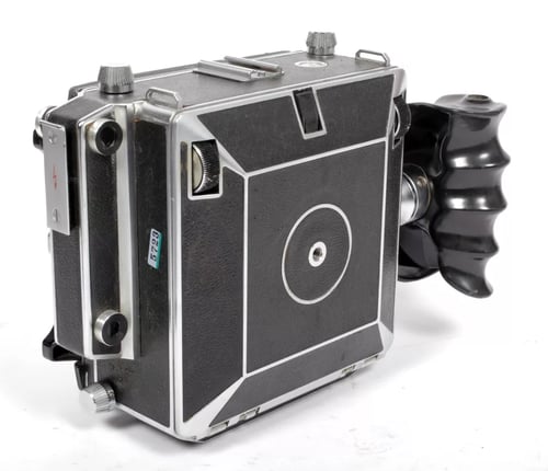 Image of Linhof Technika III 4X5 camera w/ 150mm + 210mm Lenses + grip + film + holders #5723