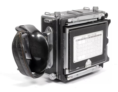 Image of Linhof Technika III 4X5 camera w/ 150mm + 210mm Lenses + grip + film + holders #5723