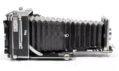 Image of Linhof Technika III 4X5 camera w/ 150mm + 210mm Lenses + grip + film + holders #5723