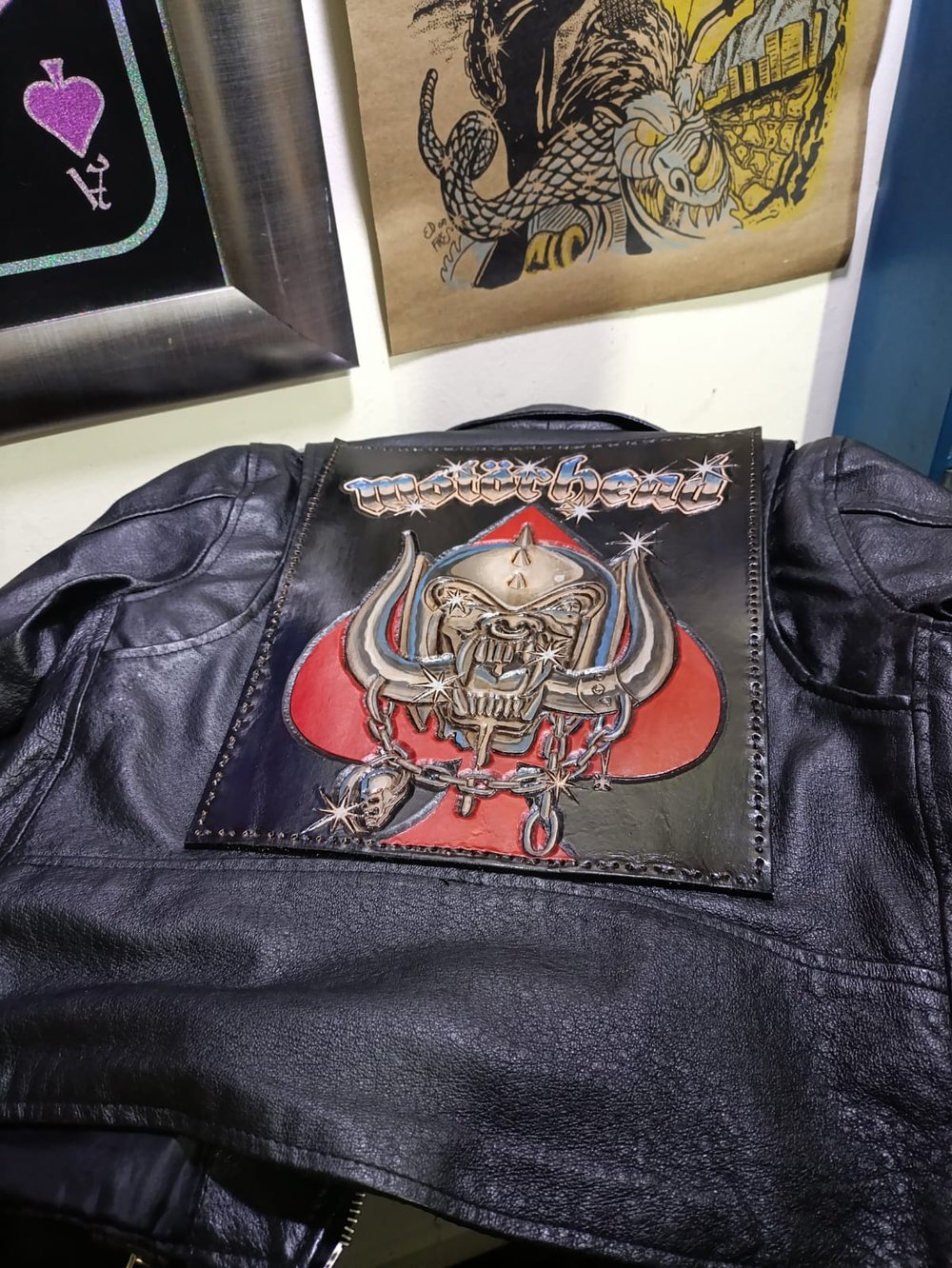 Motorhead Tooled Leather Back Patch