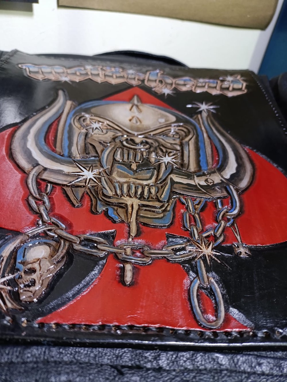 Motorhead Tooled Leather Back Patch