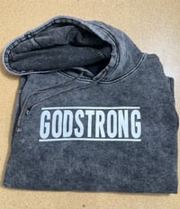 Image 2 of Godstrong mineral wash hooded sweatshirt