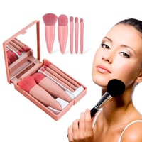 Image 2 of Mini Makeup brush set with case and built in mirror