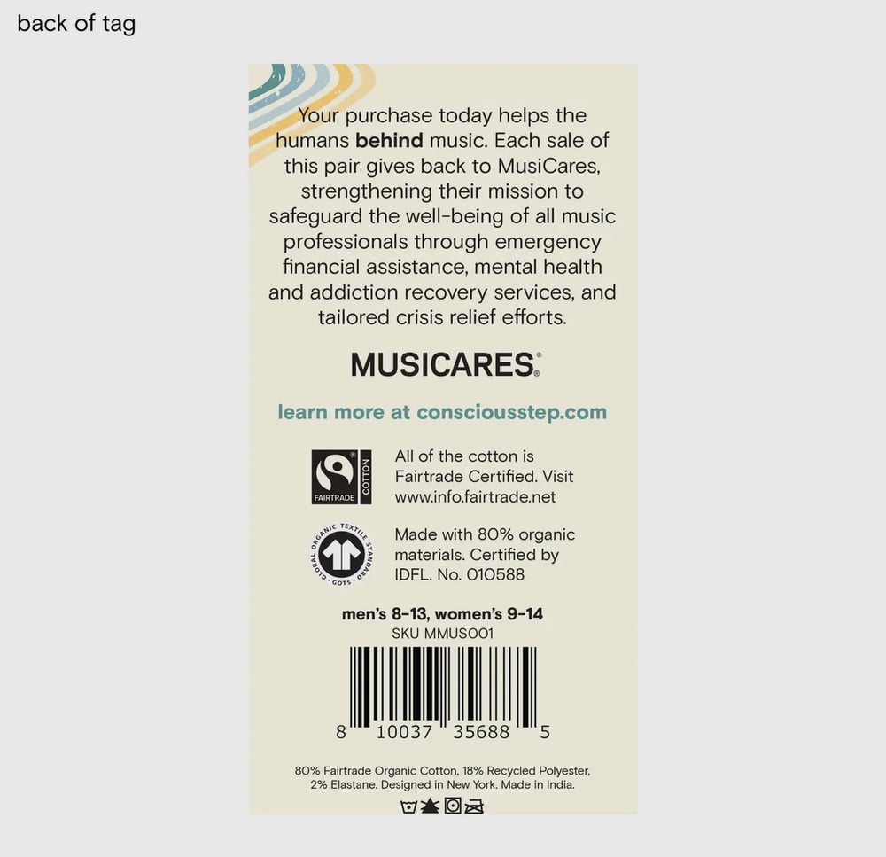 Image of Conscious Step Socks - Music 
