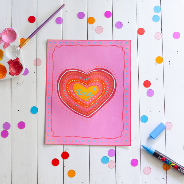 Image of Love Heart Canvas - Fri 14 FEB 4-6.30pm