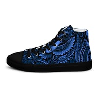 Image 5 of Los Pájaros del Norte Azul Men’s high top canvas shoe