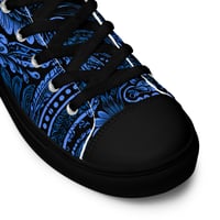 Image 7 of Los Pájaros del Norte Azul Men’s high top canvas shoe
