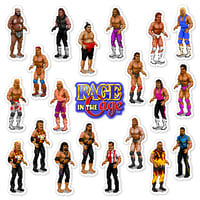 WWF Rage in the Cage Sticker Set (21 Pieces)