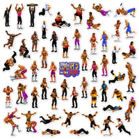 WWF Rage in the Cage Sticker Set (55 Pieces)